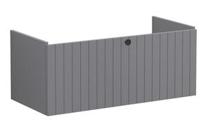 VitrA Root Groove 100cm 1 Drawer Washbasin Unit - Matt Grey